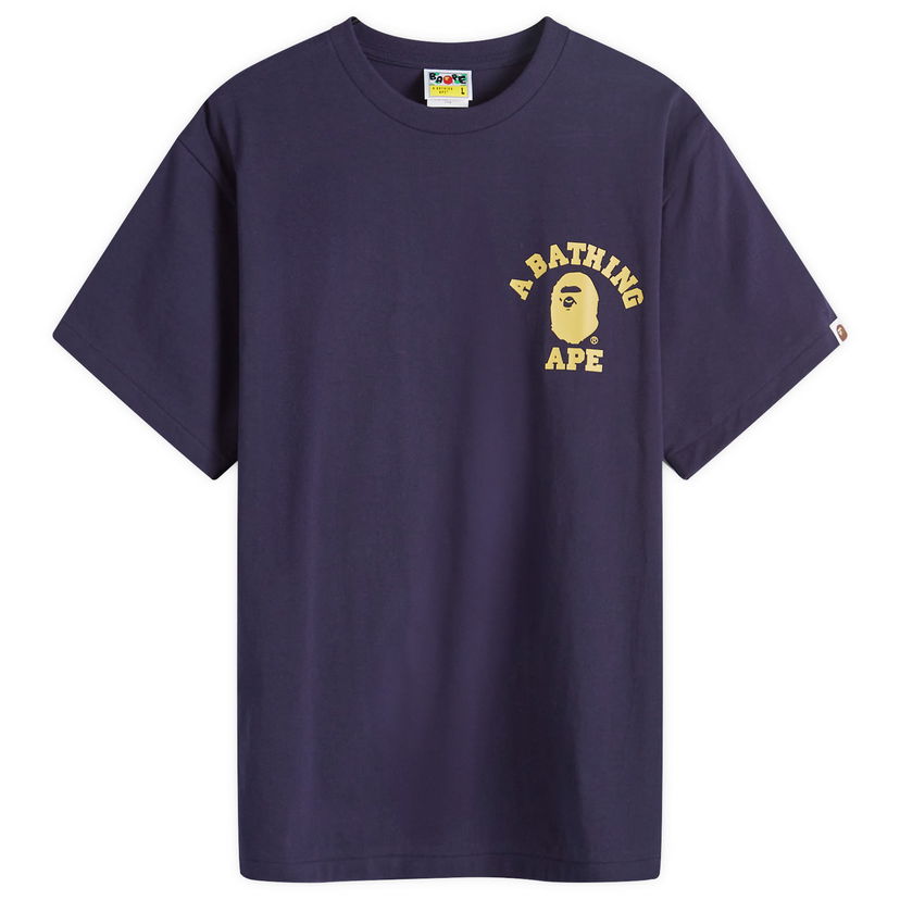 T-shirt BAPE A Bathing Ape Colour Camo College ATS T-Shirt Mørkeblå | 001TEK301022M-NVY