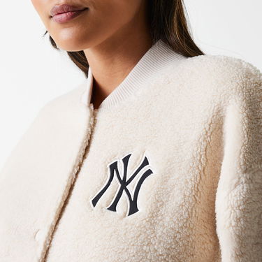 Bomberjakke New Era New Era MLB Sherpa Bomber Jacket NY Yankees Beige | 60684447, 5