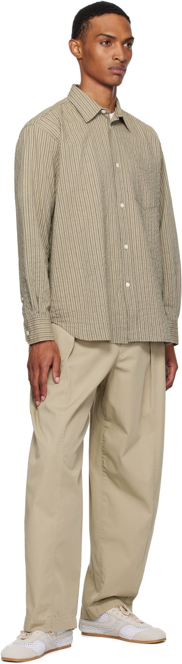 Skjorte NORSE PROJECTS Norse Projects Oversized Striped Shirt Beige | N40-0828, 3