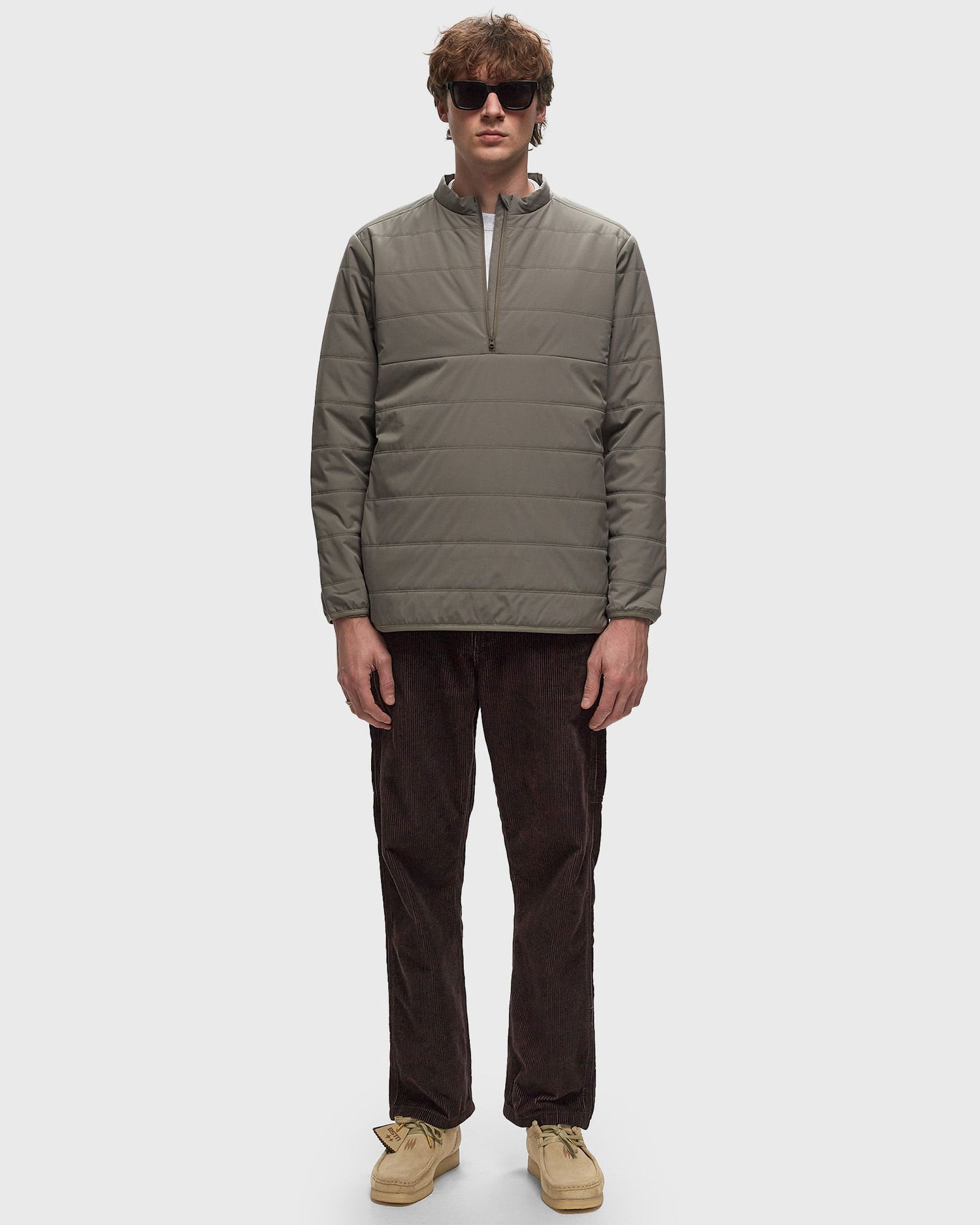 Jakke Snow Peak Flexible Insulated Half Zip Pullover Grå | SW-24AU004-KHAKI, 1
