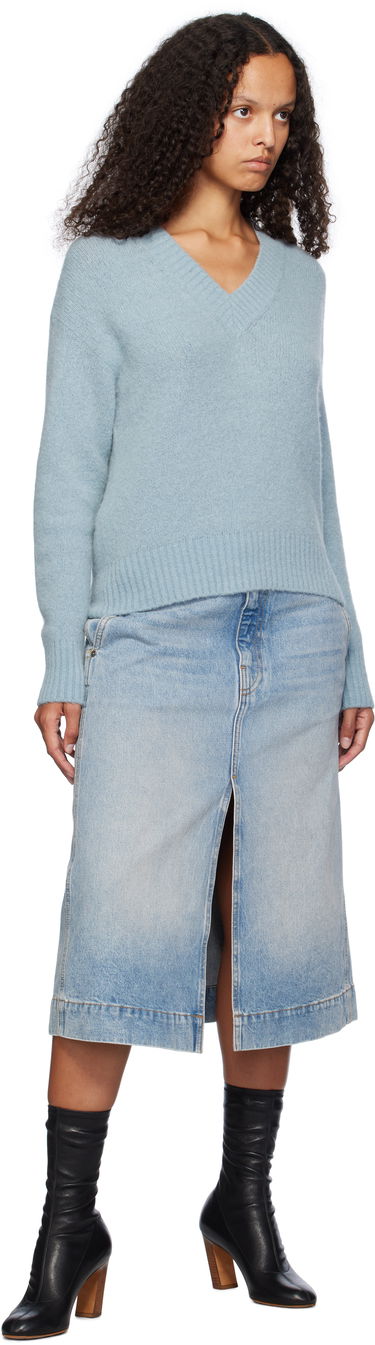 Sweater Max Mara Weekend Max Mara Visita V-Neck Sweater Blå | 2425366102600 MM12053, 3