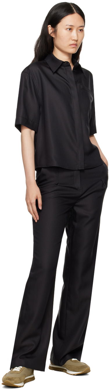 Skjorte Loulou de Saison Loulou de Saison Idana Short Sleeve Shirt Sort | IDANA, 3