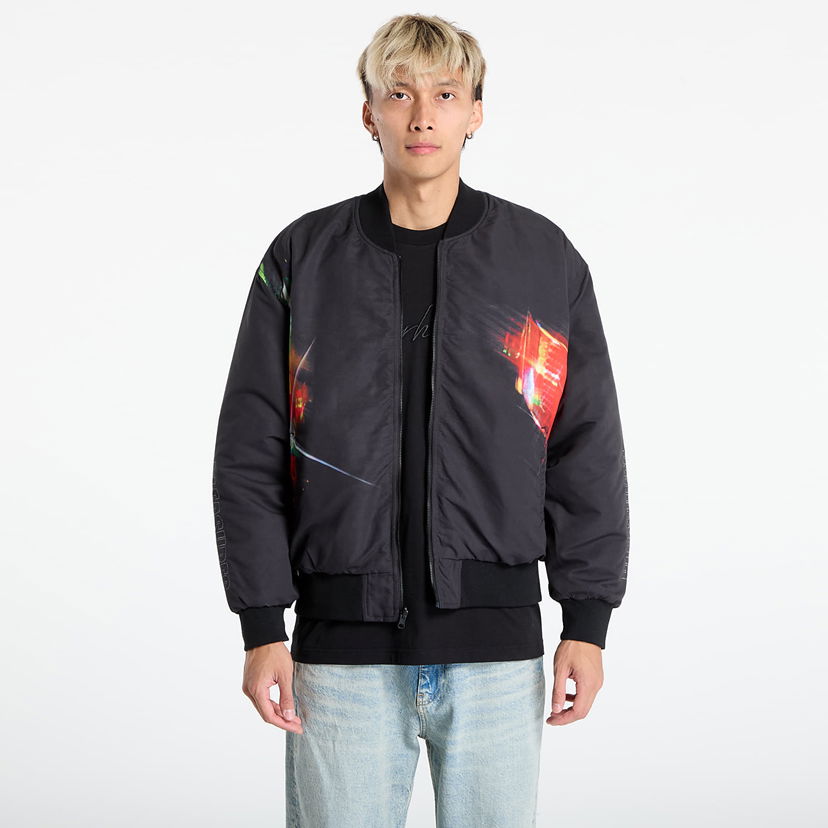 Bomberjakke Pleasures PLEASURES Daft Club Reversible Bomber Jacket Sort | P25DP001-BLACK