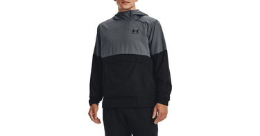 Vindjakke Under Armour Woven Asymmetrical Zip Pullover Jacket Grå | 1370500-012, 1