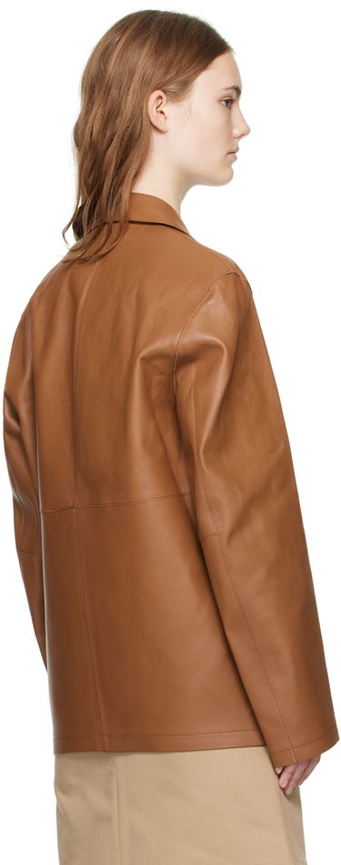 Jakke TOTEME TOTEME Clean Leather Jacket Brun | 242-WRZ1765-LE0056, 2