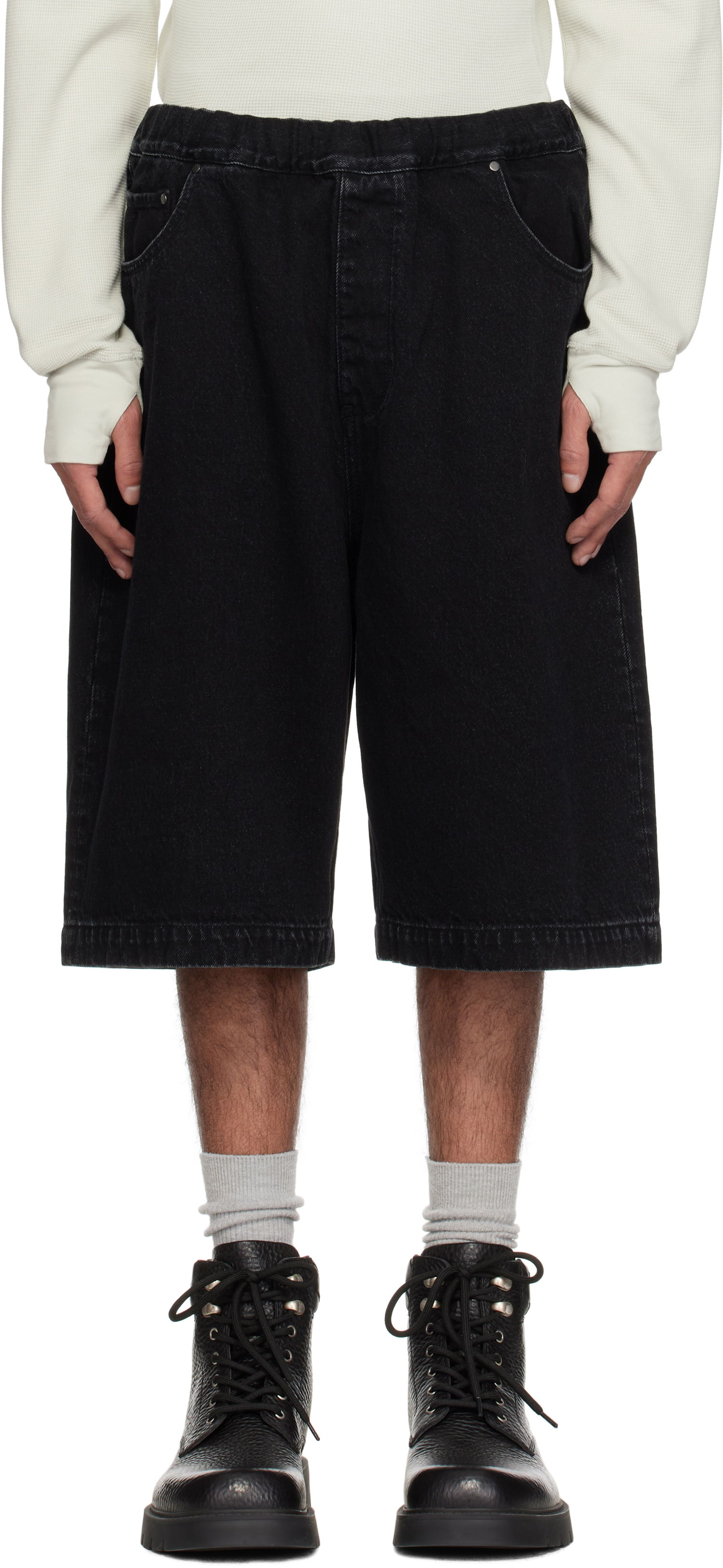 Shorts Entire Studios Spar Denim Shorts Sort | ESU-S25-11008-MA, 0
