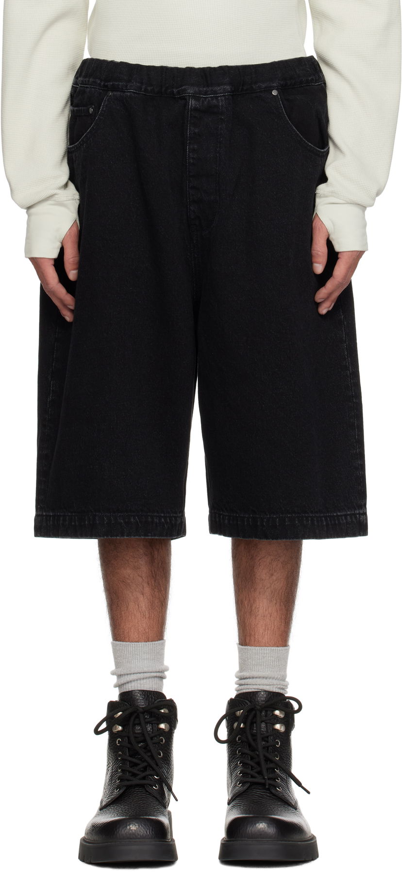 Shorts Entire Studios Spar Denim Shorts Sort | ESU-S25-11008-MA