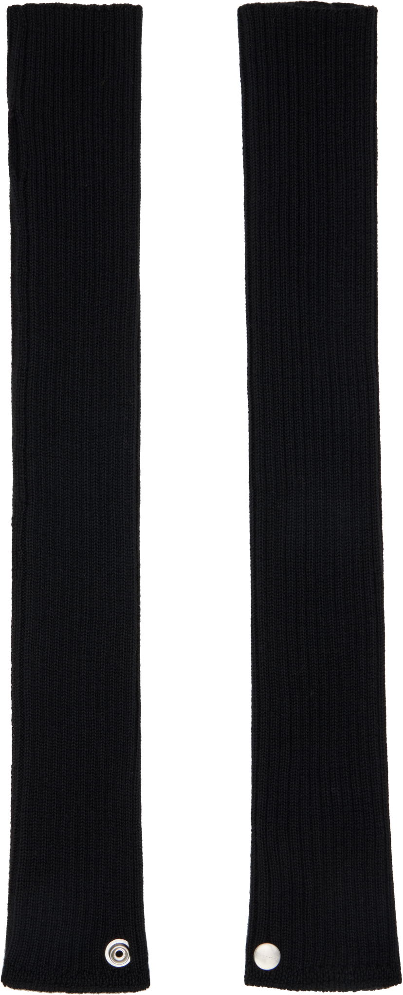 Handsker Rick Owens Rick Owens Concordians Rasato Knit Arm Warmers Sort | RU02E1488 WS