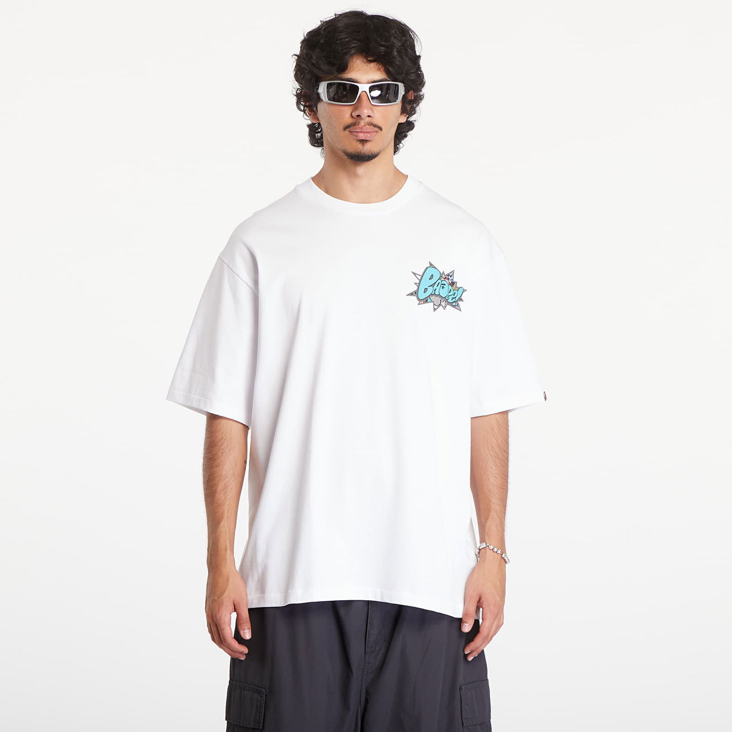 T-shirt BAPE A BATHING APE Graffiti Bape Relaxed Fit Short Sleeve Tee White Hvid | 001TEK301340M WHT, 0