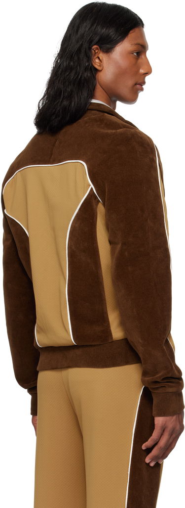 Træningsdragt Casablanca Casablanca Chenille Panelled Track Jacket Brun | MS25-JTP-342-01, 2