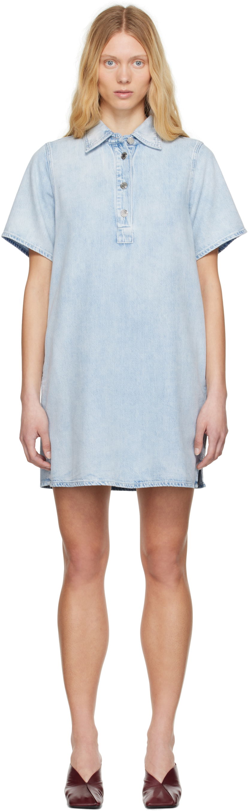 Kjole rag & bone Rag & Bone Jocelyn Featherweight Denim Minidress Blå | WDD25S1512UFAL