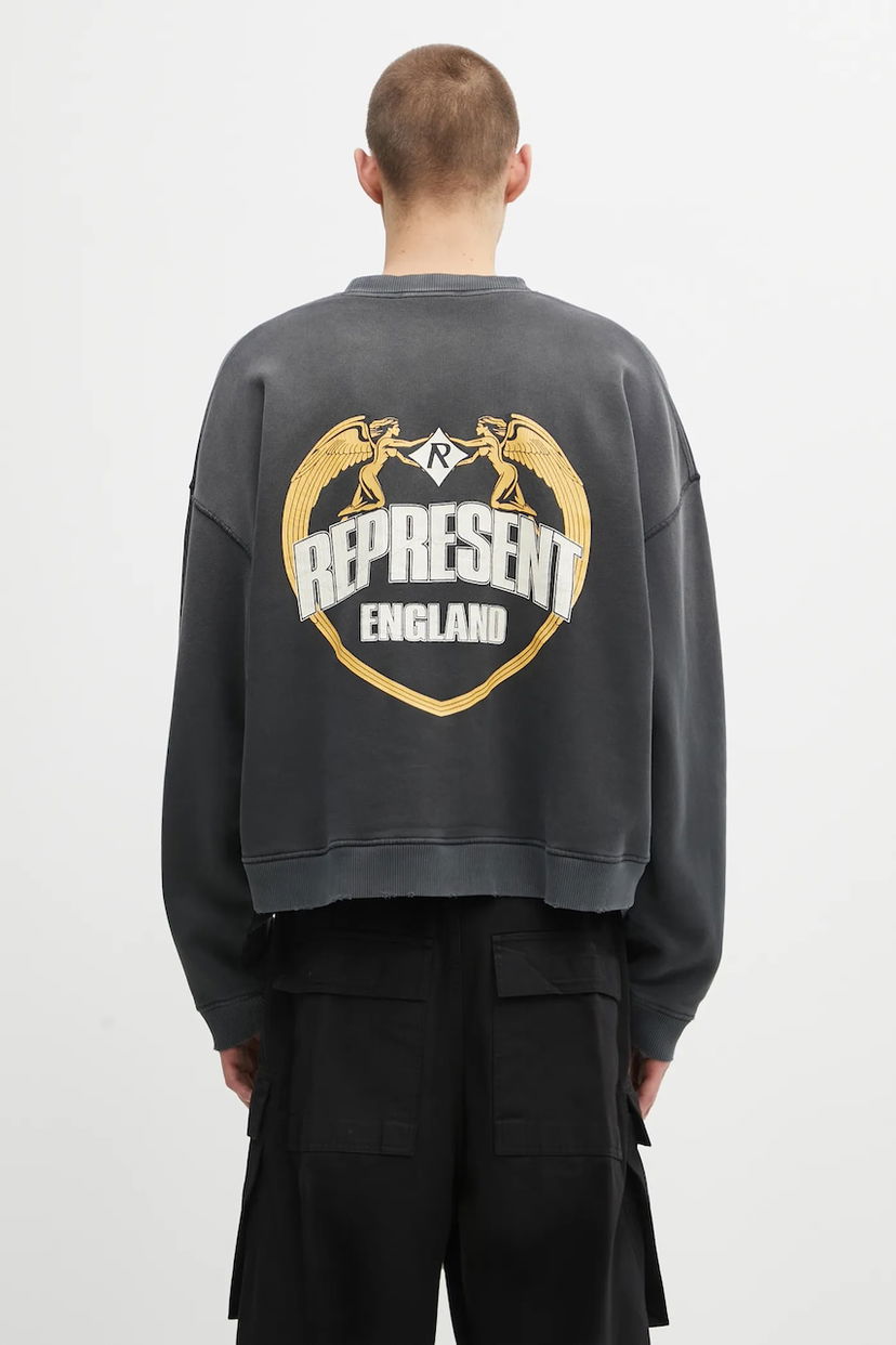Sweatshirt Represent Clo Represent Angel Border Graphic Sweatshirt Grå | MLM100367