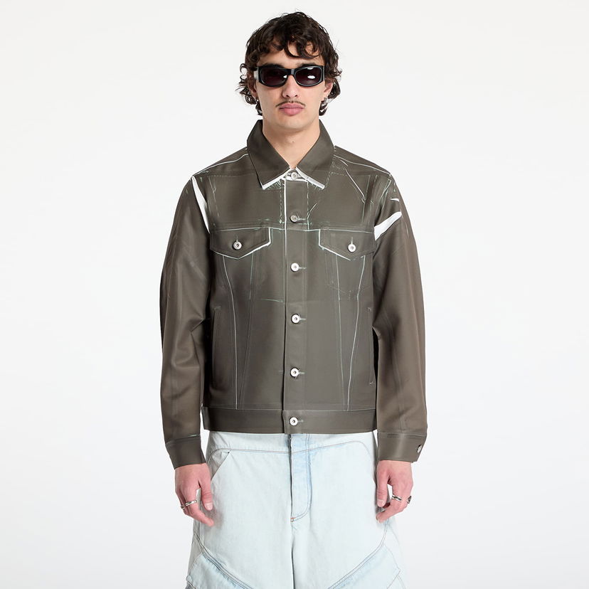 Jakke Comme des Garçons Comme des Garçons SHIRT Woven Jacket Grøn | FO-J503 KHAKI