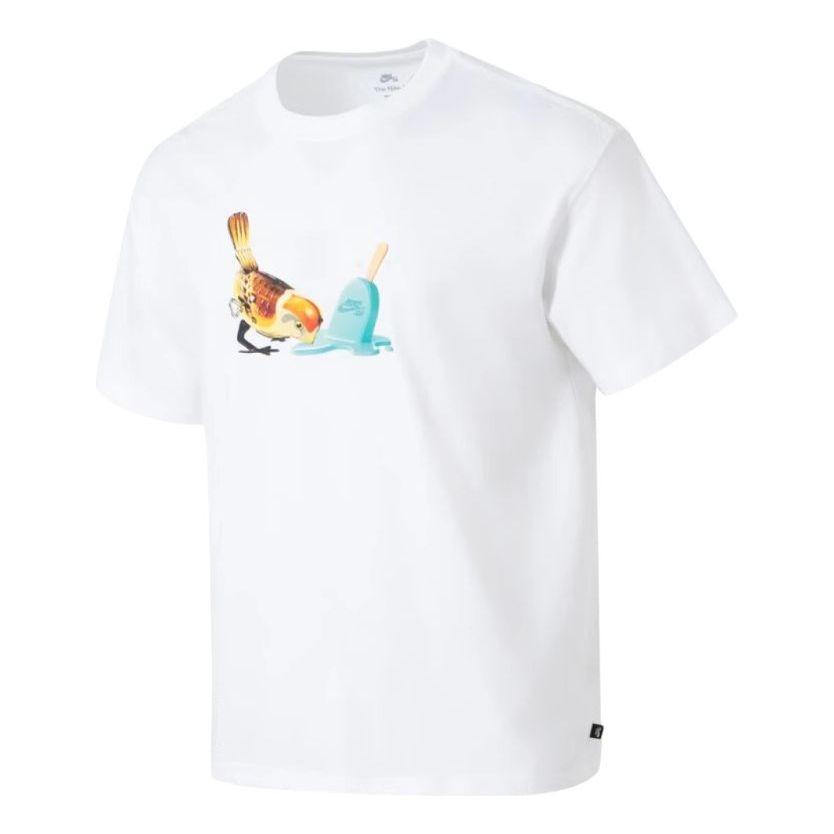 T-shirt Nike SB SB Bird And Popsicle Graphic Skate T-Shirt Hvid | HJ0819-100, 0