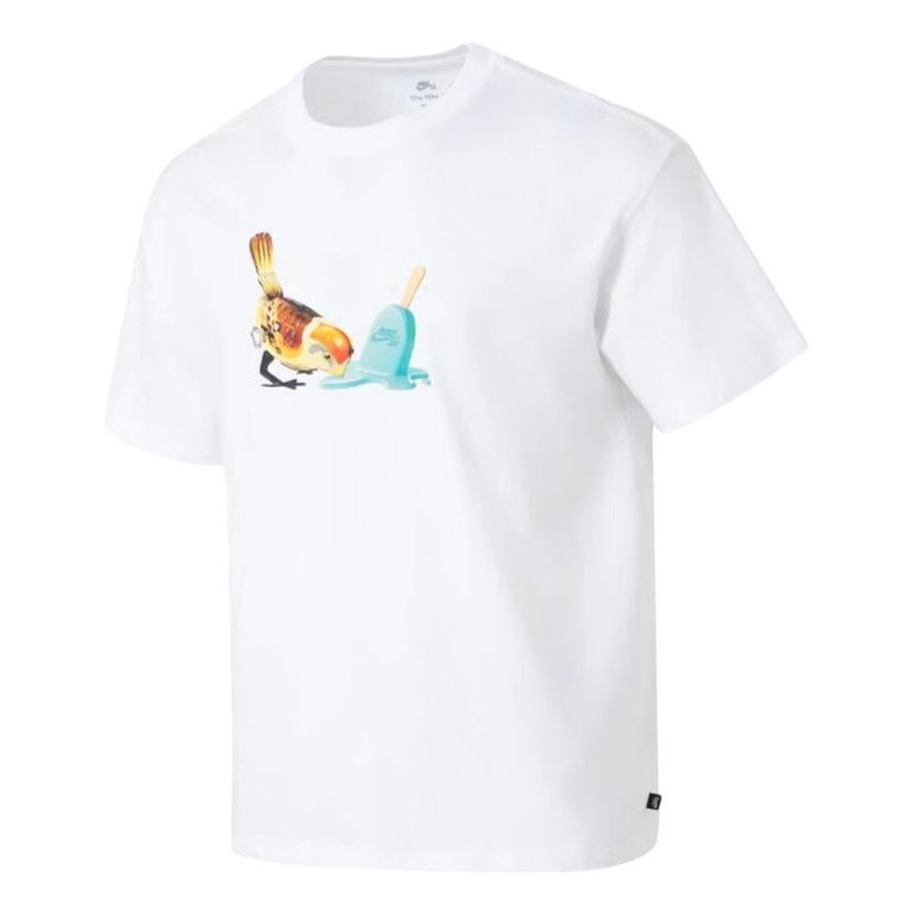 T-shirt Nike SB SB Bird And Popsicle Graphic Skate T-Shirt Hvid | HJ0819-100