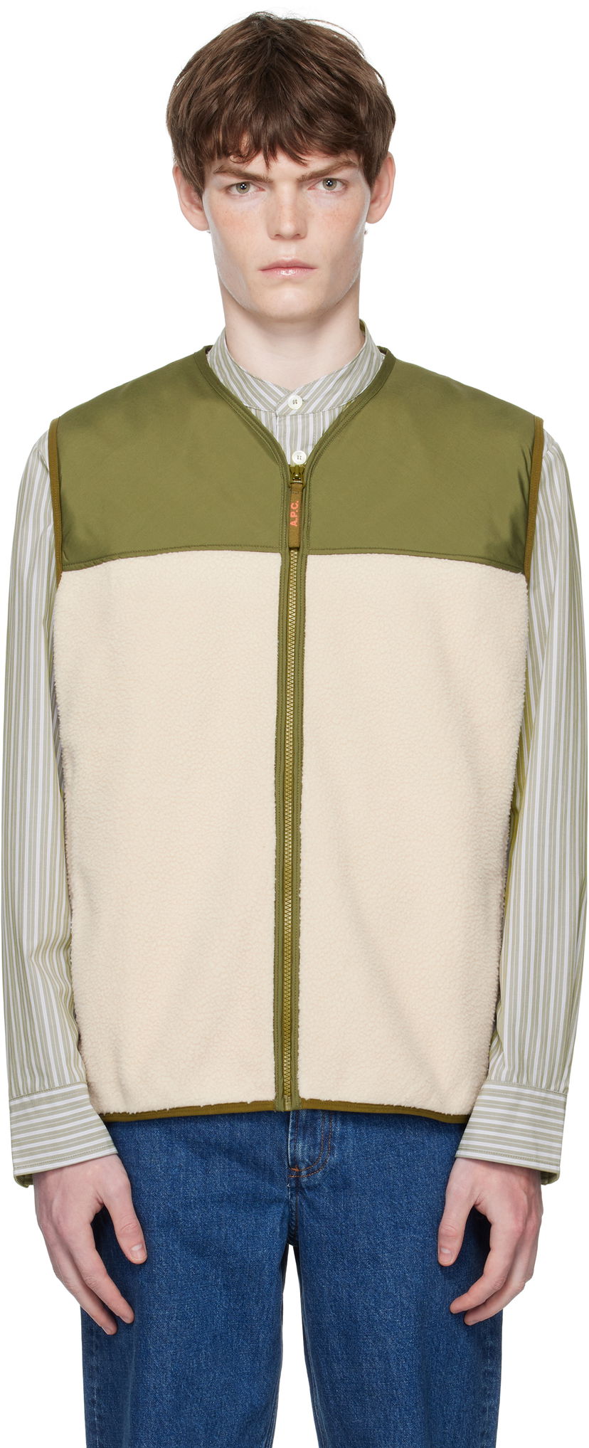 Vest A.P.C. A.P.C. Marty Fleece Vest Grøn | PSAIF-H32022