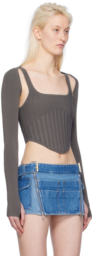 Nederdel Dion Lee Ventral Compact Corset Top Sort | A7772PS24, 4