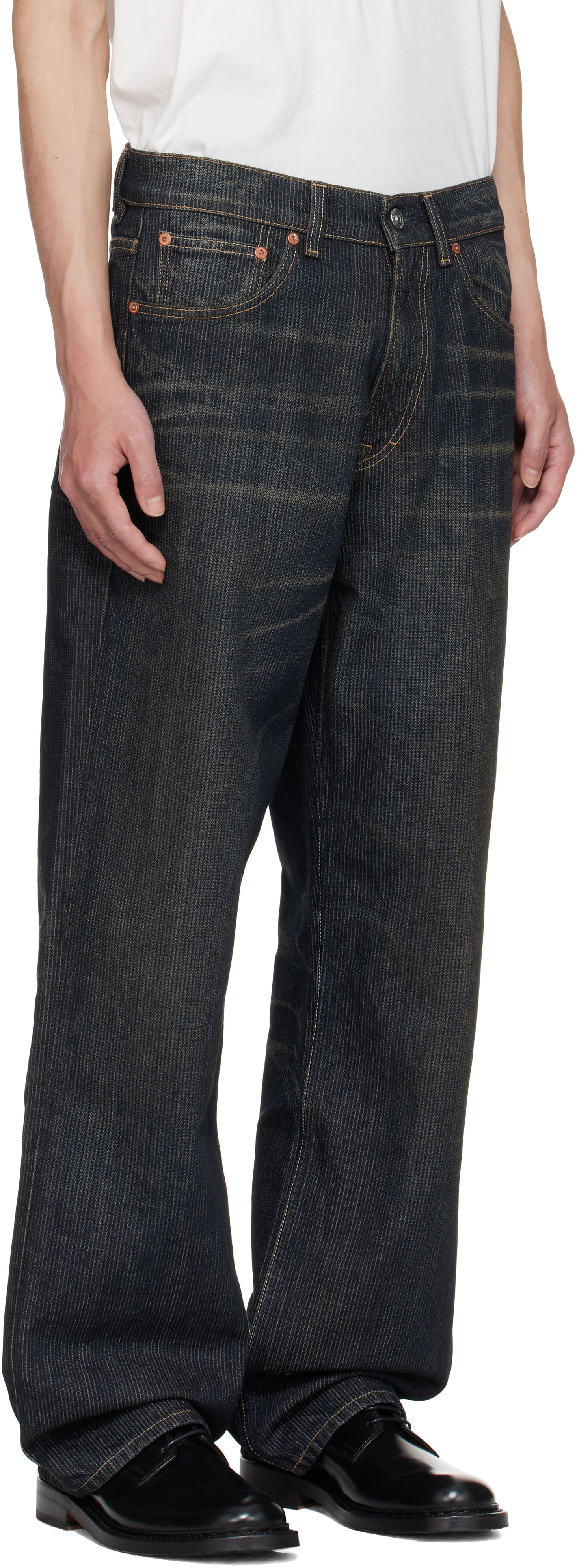 Jeans OUR LEGACY OUR LEGACY Third Cut Striped Jeans Blå | M4255TC, 1