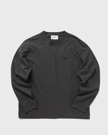 T-shirt ØLÅF Long Sleeve Signature T-Shirt Sort | M220110-CHARCOAL, 0