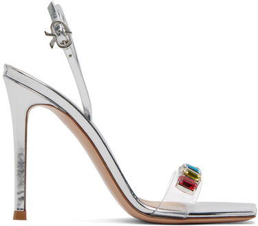 Sneakers og sko Gianvito Rossi Gianvito Rossi Ribbon Candy Heeled Sandals Metalisk | G32215.15RIC.PLM, 0