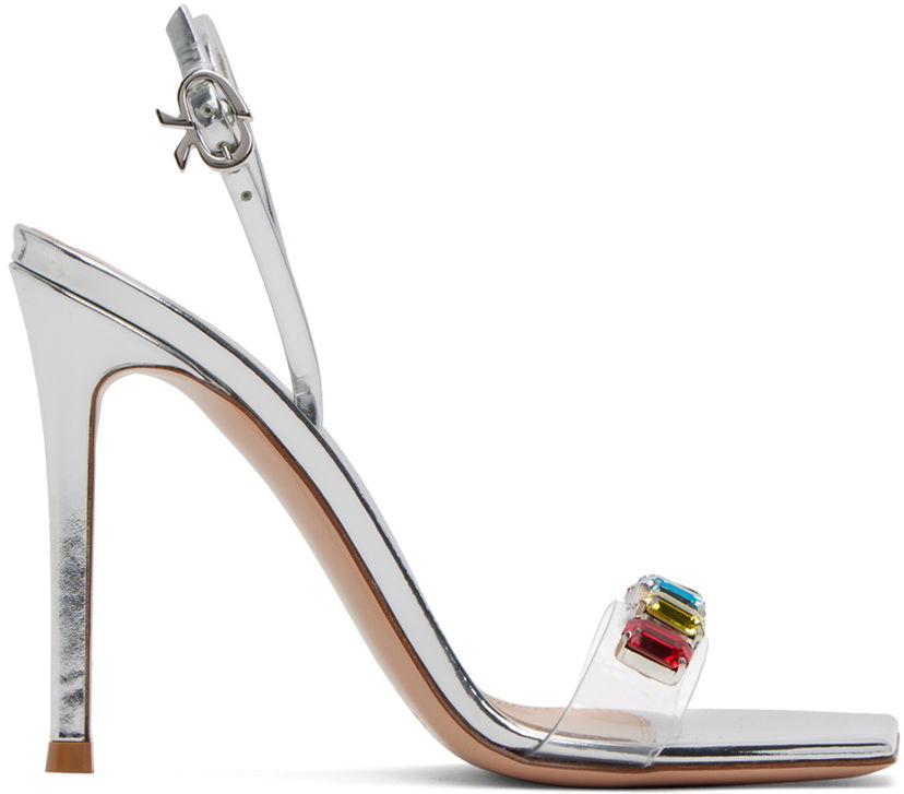 Sneakers og sko Gianvito Rossi Gianvito Rossi Ribbon Candy Heeled Sandals Metalisk | G32215.15RIC.PLM