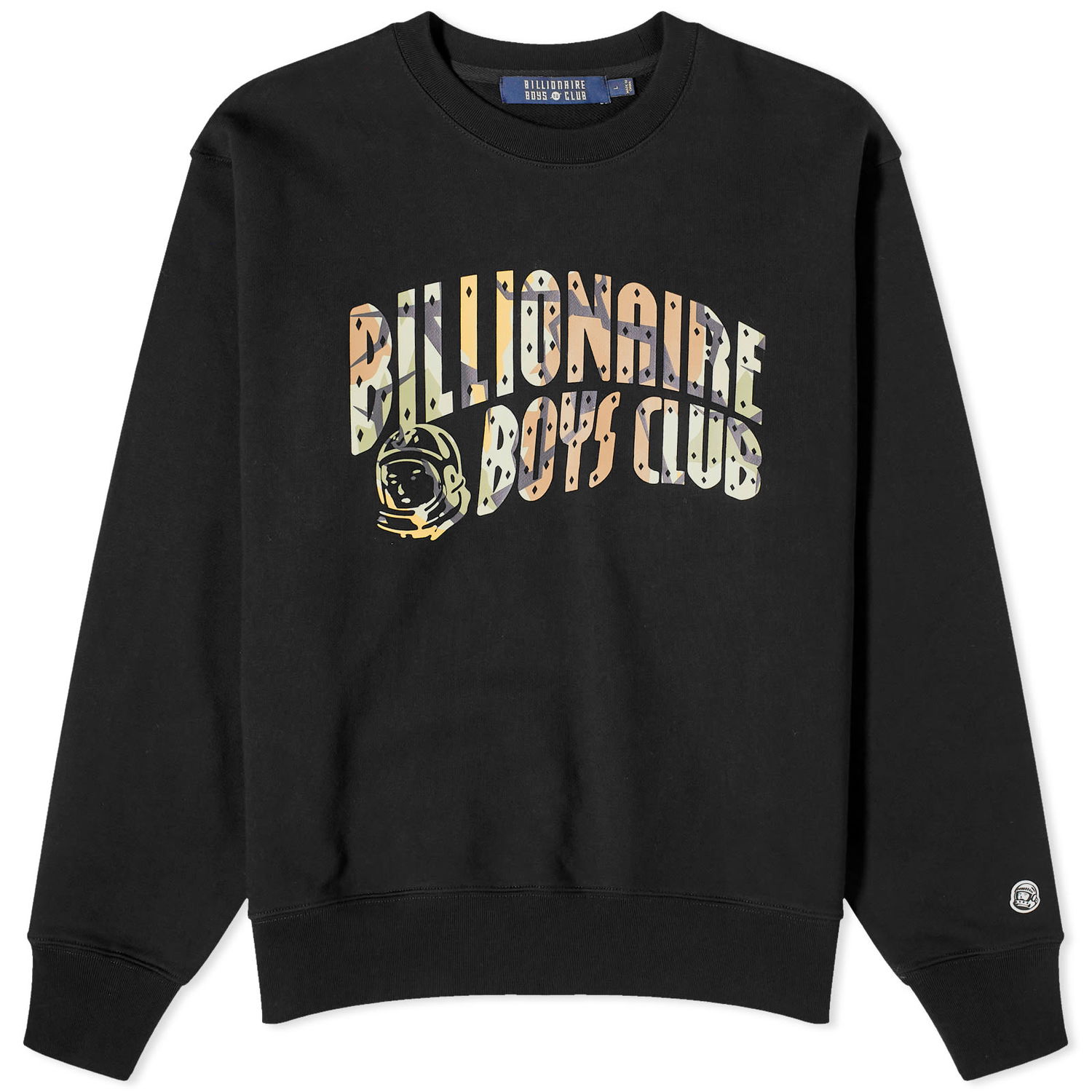 Sweatshirt BILLIONAIRE BOYS CLUB Camo Arch Logo Sweatshirt Sort | B24122-BLK, 0