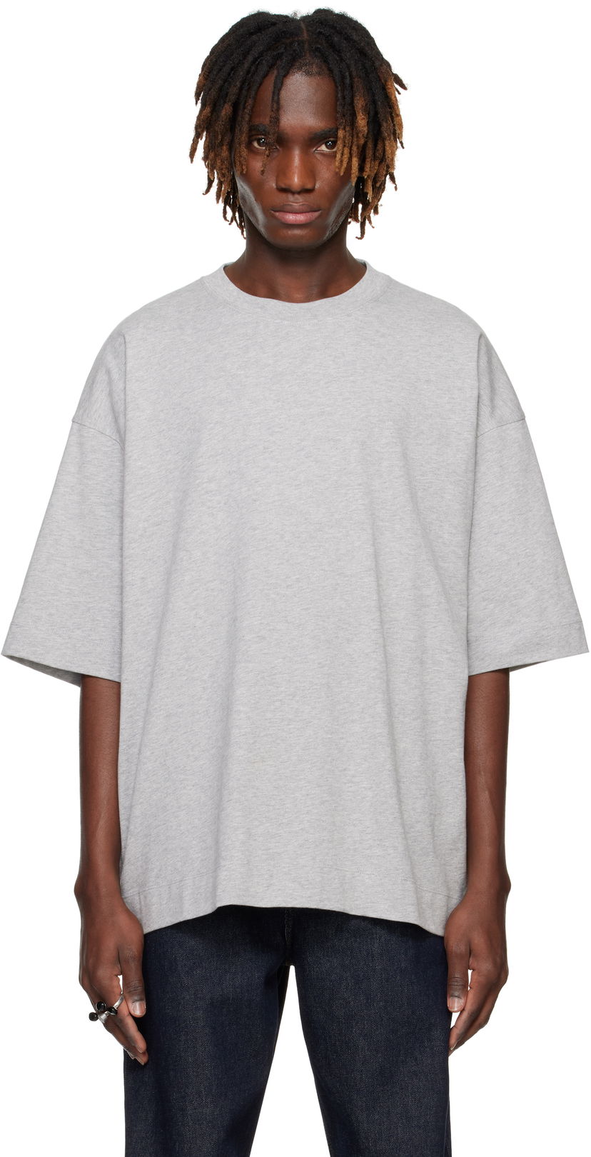T-shirt Dries Van Noten Dries Van Noten Oversized T-Shirt Grå | 251-021113-1603