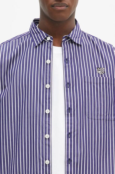Skjorte Neighborhood NEIGHBORHOOD Striped Regular Fit Shirt Lilla | 242TSNH.SHM03, 3