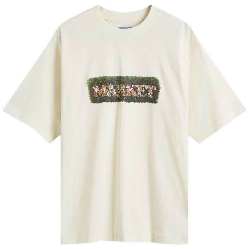 T-shirt MARKET Hedges T-Shirt Ecru Size Hvid | 399001934-ERU