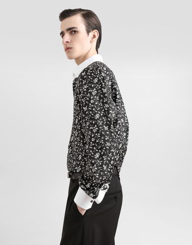 Skjorte Dolce & Gabbana Dolce & Gabbana Silk Shirt with Floral Print Sort | G5MM4ZIS1X1HN5EV, 3