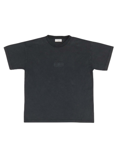 T-shirt Balenciaga BB Paris Icon Medium Fit T-Shirt Sort | 612965TMVG79034