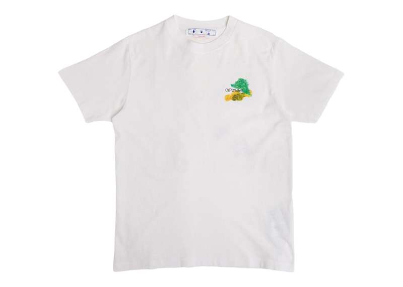 T-shirt Off-White Brush Arrows Slim Skate S/S Tee White/Multi Hvid | OMAA027S23JER0040184