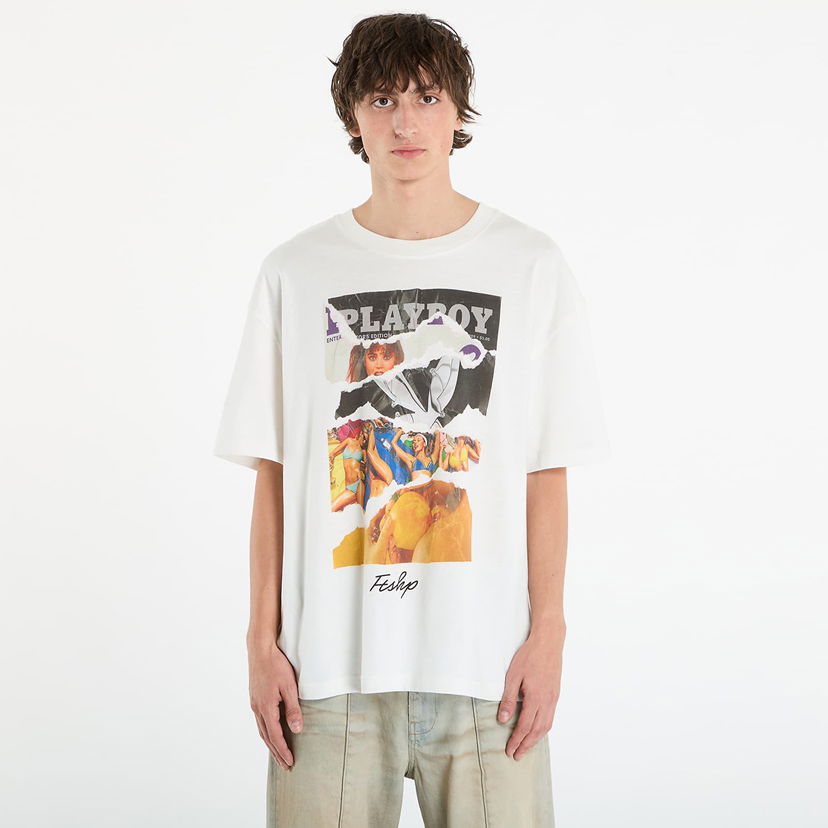 T-shirt Footshop Playboy x FTSHP Covers Tee UNISEX Off-White Hvid | FTSHP_525