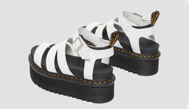 Sneakers og sko Dr. Martens Blaire Quad Hydro Leather Platform Sandals W Hvid | DM27296100, 2