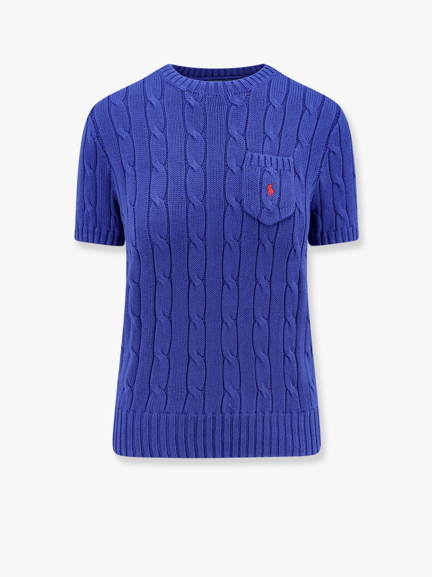 Sweater Polo by Ralph Lauren Women's Cable-Knit Cotton Sweater with Pocket by Polo Ralph Lauren Blå | 211895379013, 0