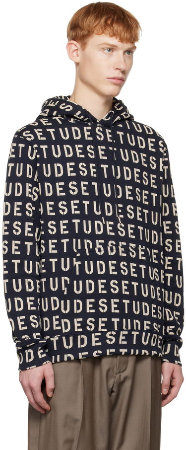Sweatshirt Études Stencil Allover Print Hoodie Blå | H22MM264OC16DB, 1