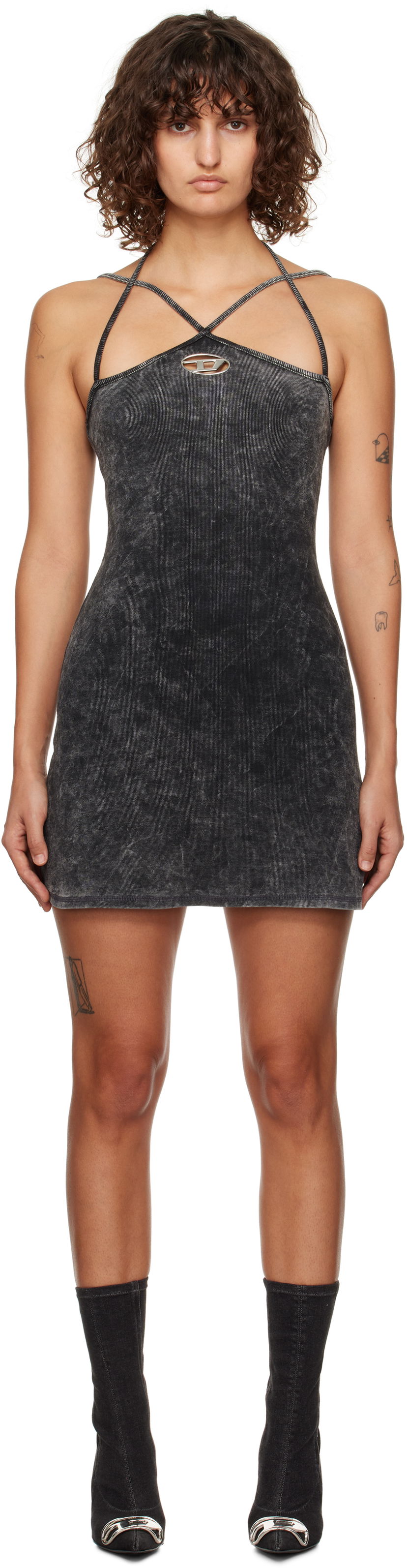 Kjole Diesel Minidress Sort | A14426 0KHAS