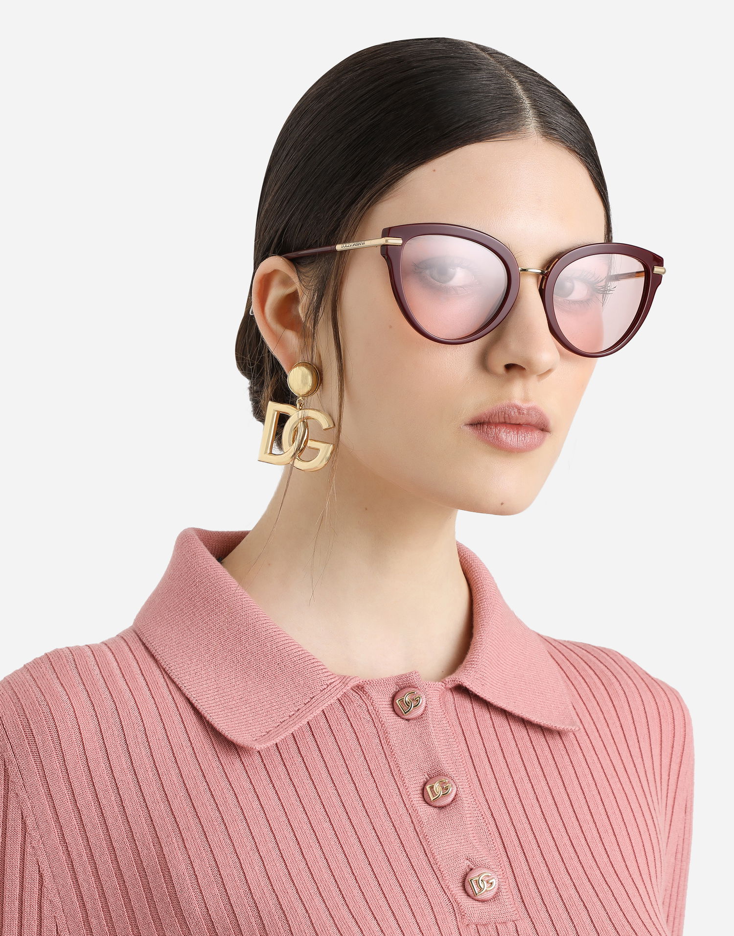 Solbriller Dolce & Gabbana Dolce & Gabbana DNA Cat Eye Sunglasses Bourgogne | VG4492VP1P59V000, 1