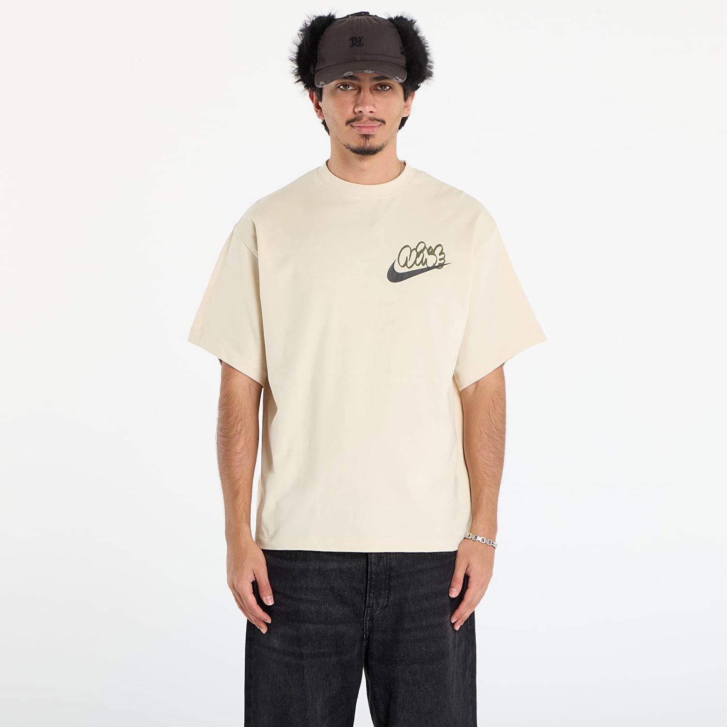 T-shirt Nike Graphic T-shirt Solo Swoosh Beige | IH4294-229, 0