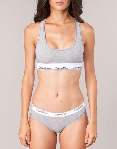 Bh CALVIN KLEIN MODERN COTTON UNLINED BRALETTE Grå | 0000F3785E-020-NOOS, 3
