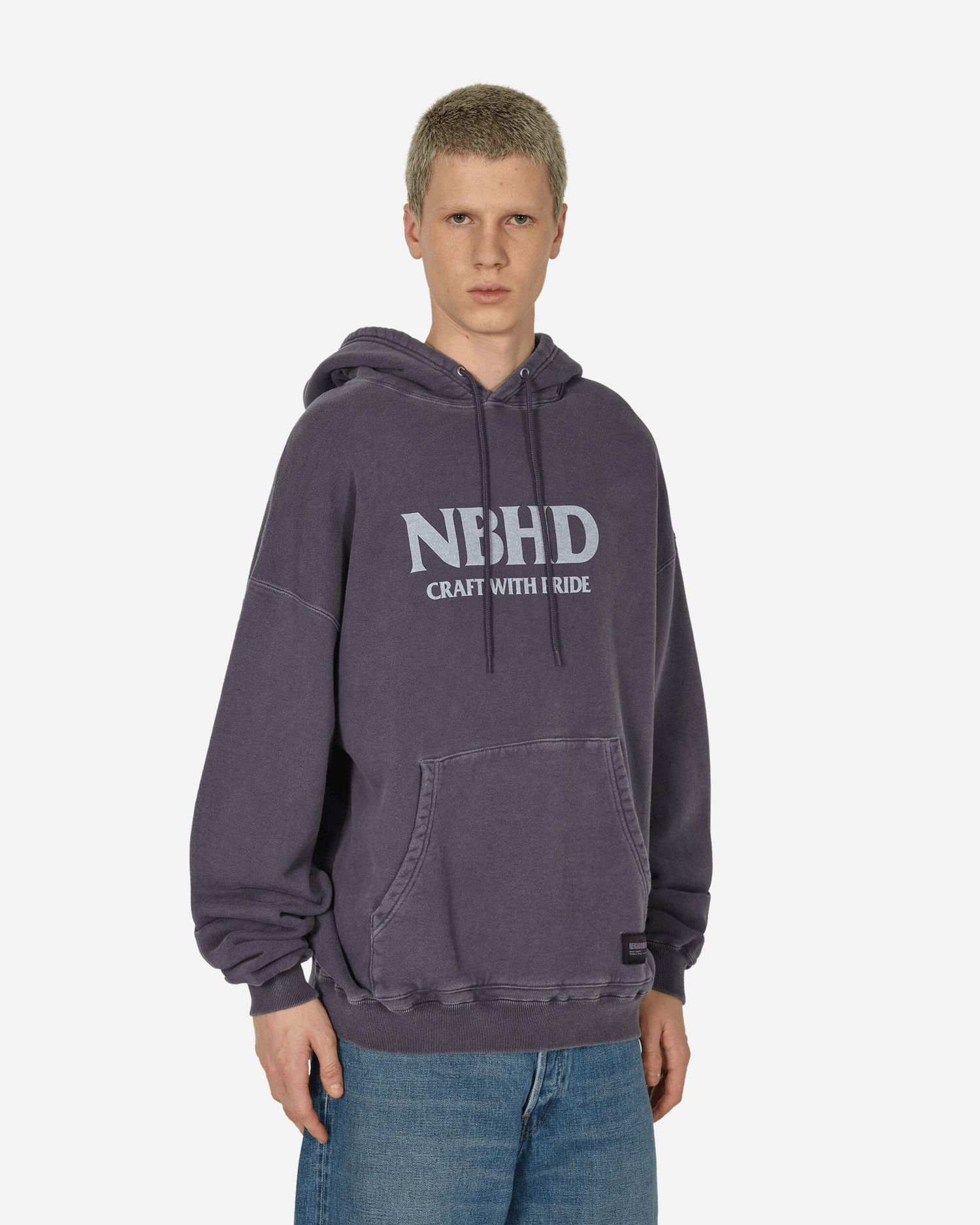 Sweatshirt Neighborhood Pigment Dyed Hoodie Lilla | 232FPNH-CSM07 PU, 1