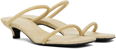 Tilbehør TOTEME TOTEME 'The Minimalist' Heeled Suede Sandals Beige | 243-WAS2065-LE0045, 3