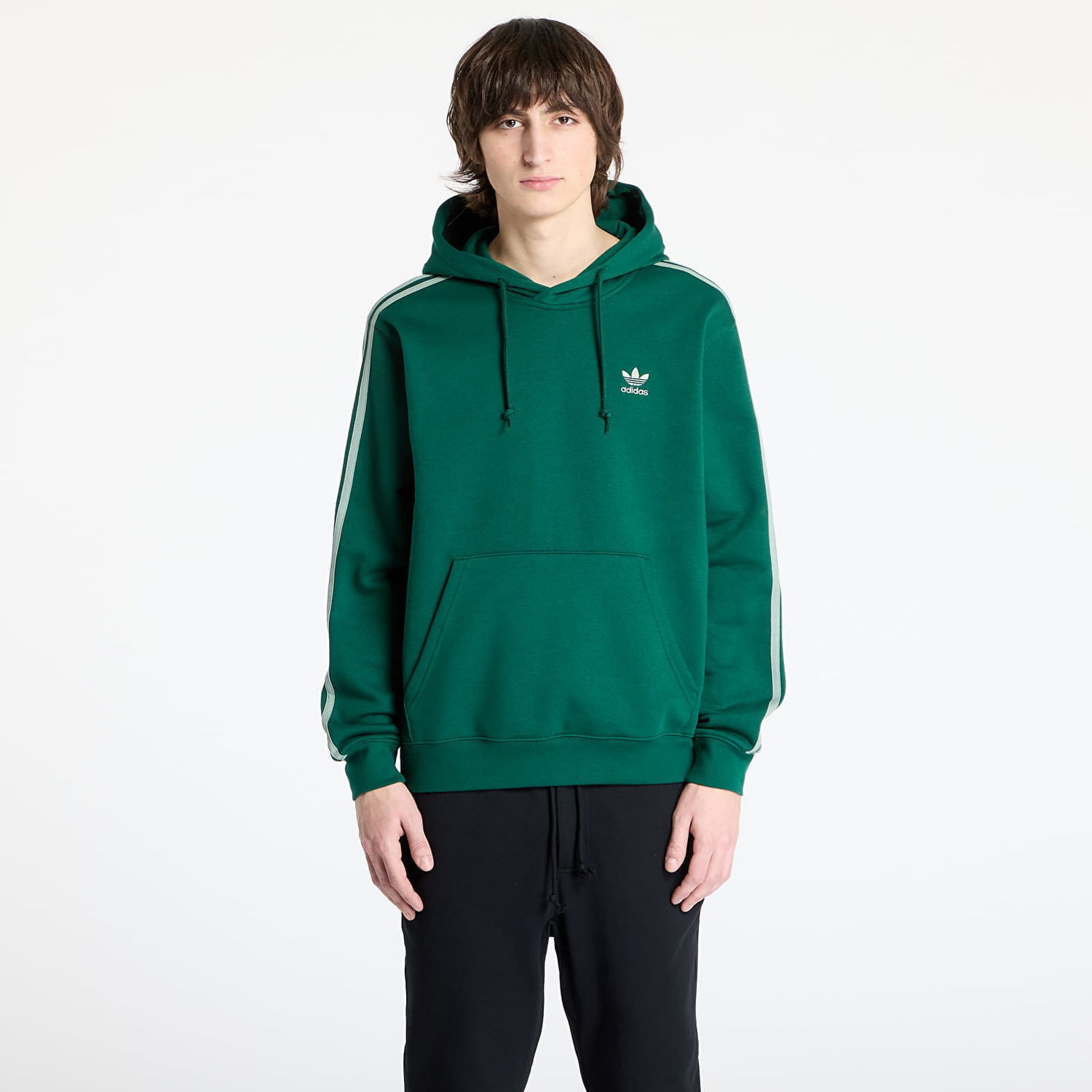 Sweatshirt adidas Originals Adicolor Classics 3-Stripes Hoodie Grøn | JP1001, 0