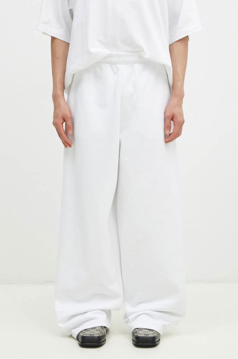 Joggingbukser VETEMENTS VETEMENTS Embroidered Logo Sweatpants Hvid | UA66SP630W