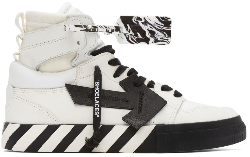 Sneakers og sko Off-White High Top Vulcanized Leather Hvid | OMIA225F21LEA0010110, 0