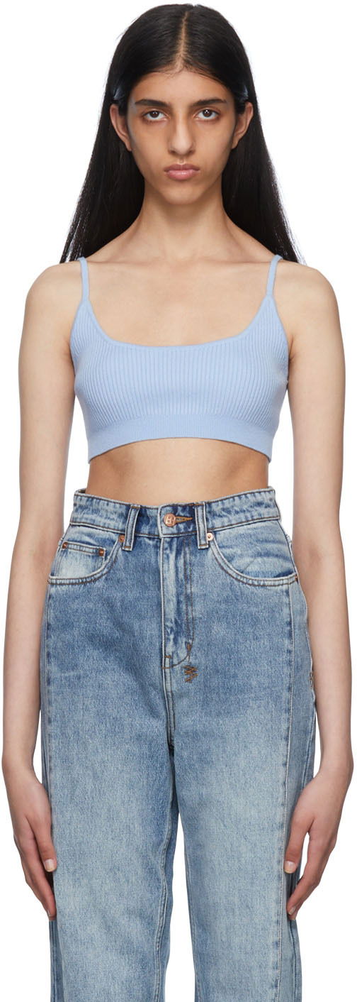 Tanktop Ksubi Cotton Camisole Blå | WPF22KW004