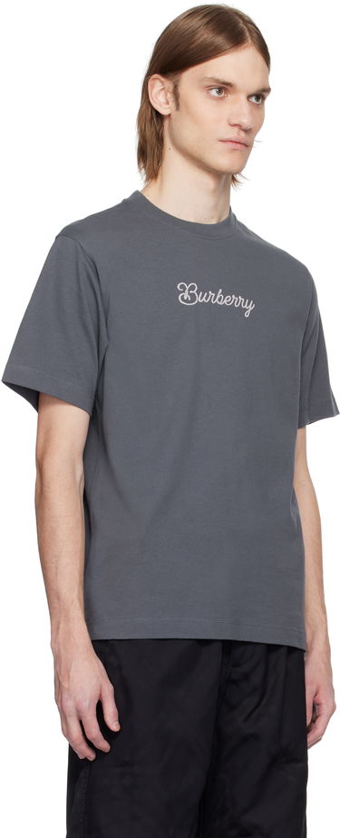 T-shirt Burberry Burberry Surfer Knight Cotton T-Shirt Grå | 8106230, 1