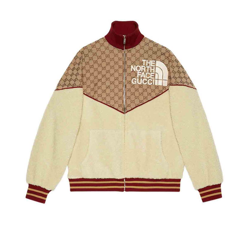Jakke Gucci The North Face x Zip Jacket Beige/Ebony Beige | 672394 XJDS0 2102