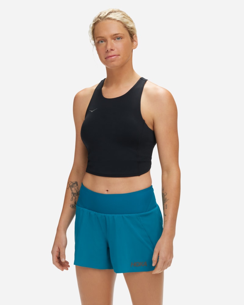 Tanktop Hoka One One Elaro Crop Sports Bra Sort | 1141760-BLK