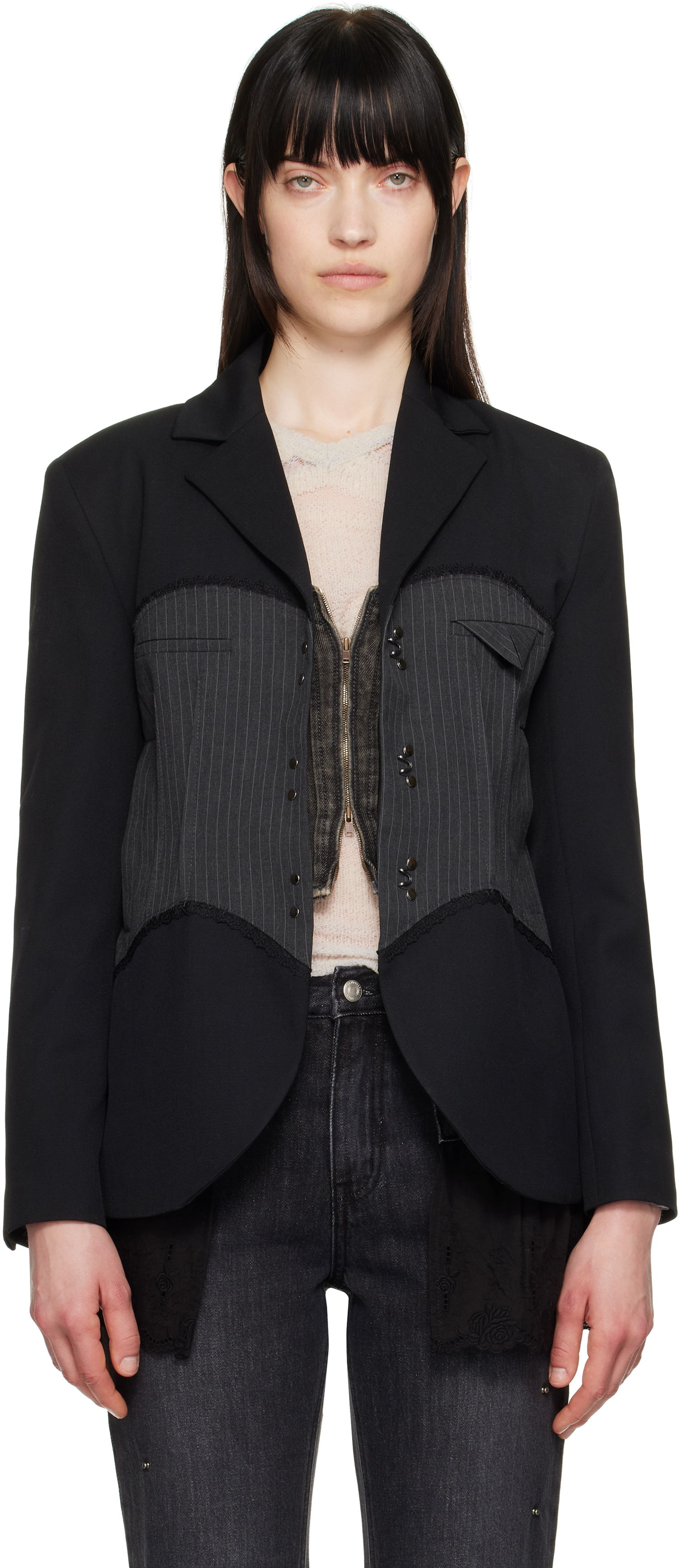 Jakke Andersson Bell Andersson Bell Corset Inserted Blazer Sort | awa684w, 0